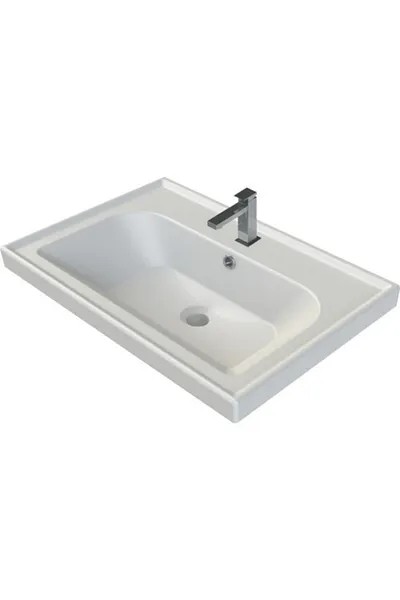 Turkuaz Frame Etajerli Lavabo - Çeşitli Ölçüler