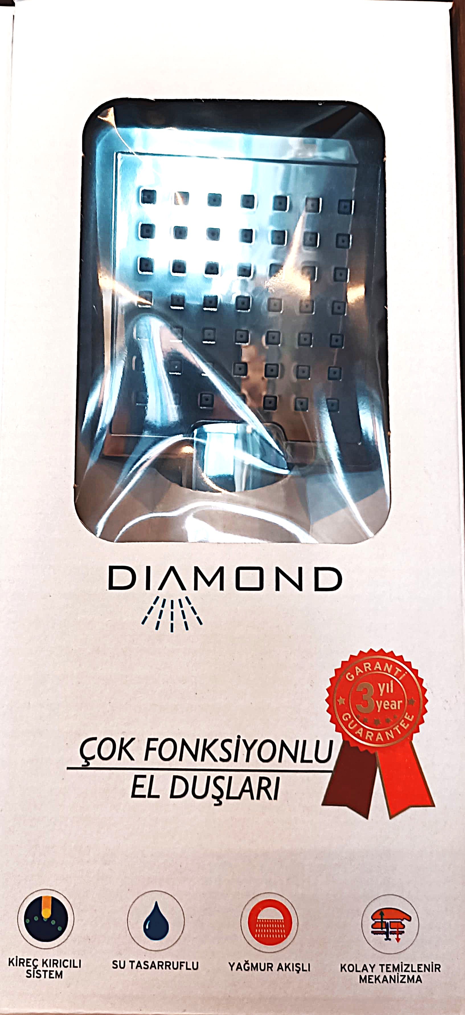 Diamond Çok Fonksiyonlu El Duşu (Kare)