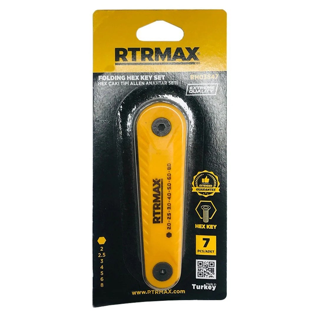 RTRMAX Hex Çakı Tipi Allen Anahtar Seti 7'li 