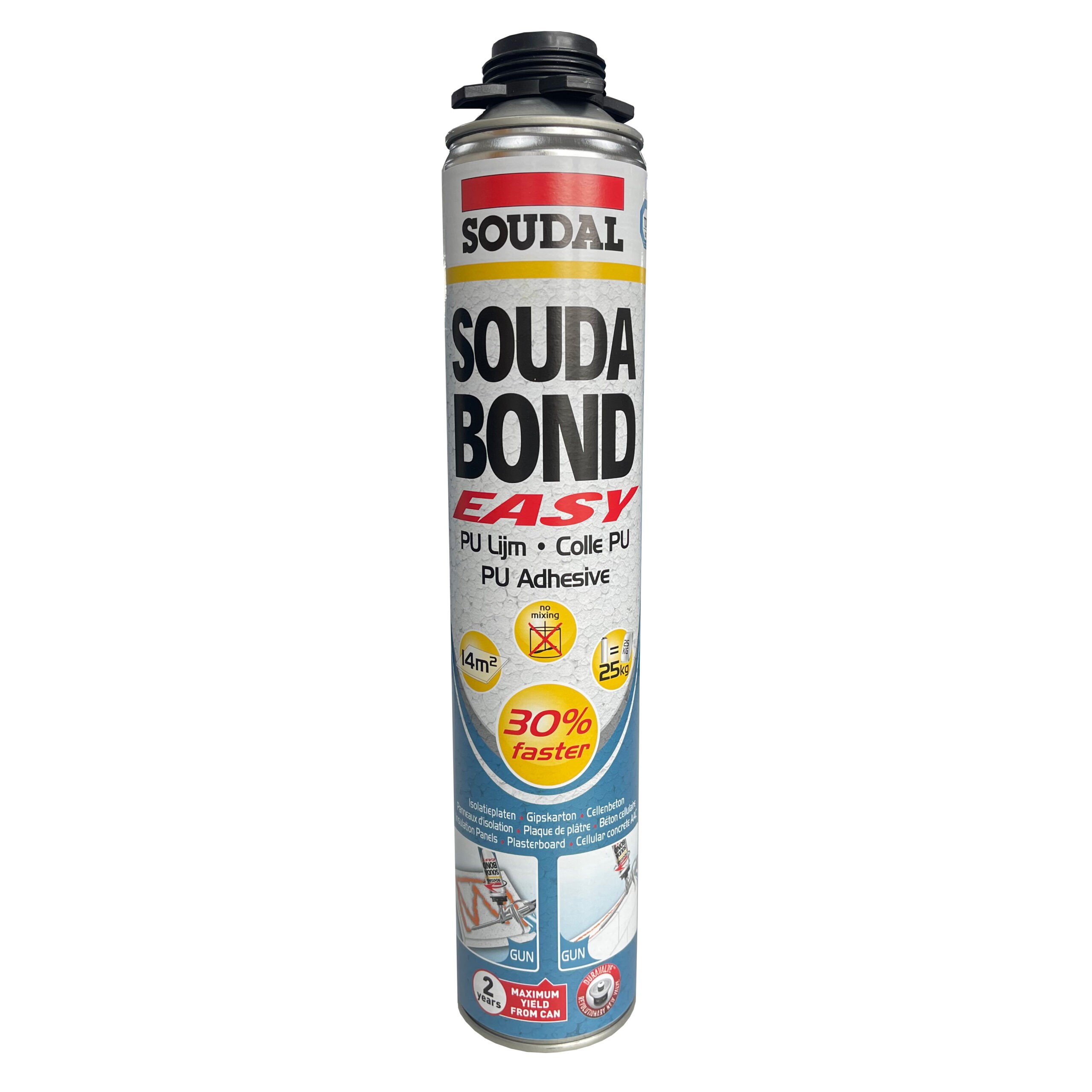 Soudal Soudabond Easy PU Köpük Yapıştırıcı - 1 Koli (30 Adet)