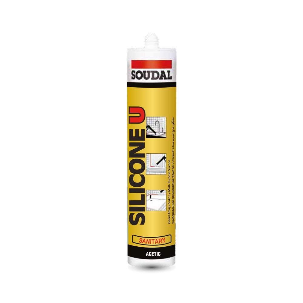 Soudal Silicone U Genel Amaçlı Asetoksi Silikon şeffaf