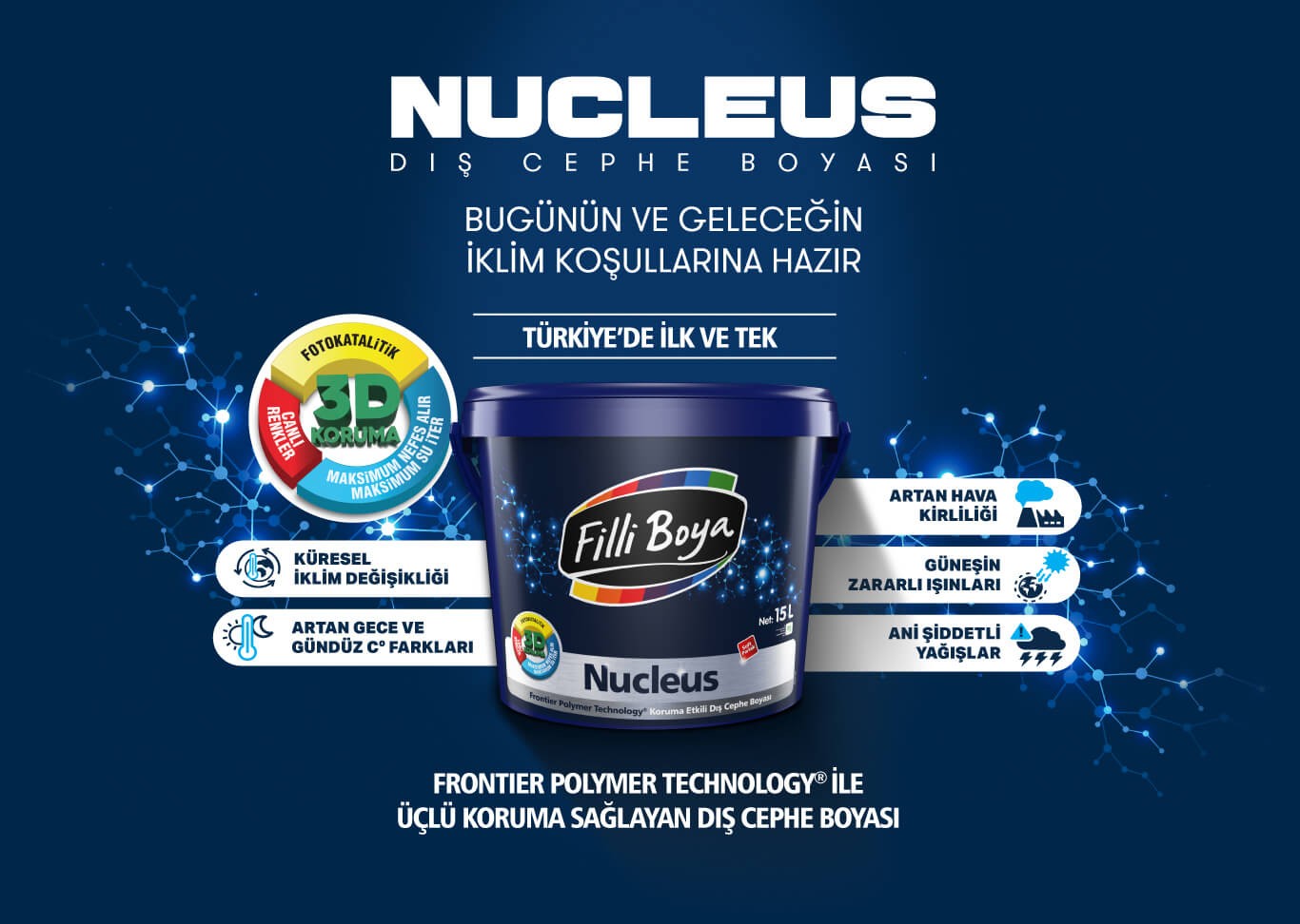Filli boya nucleus koruma etkili dış cephe boyası