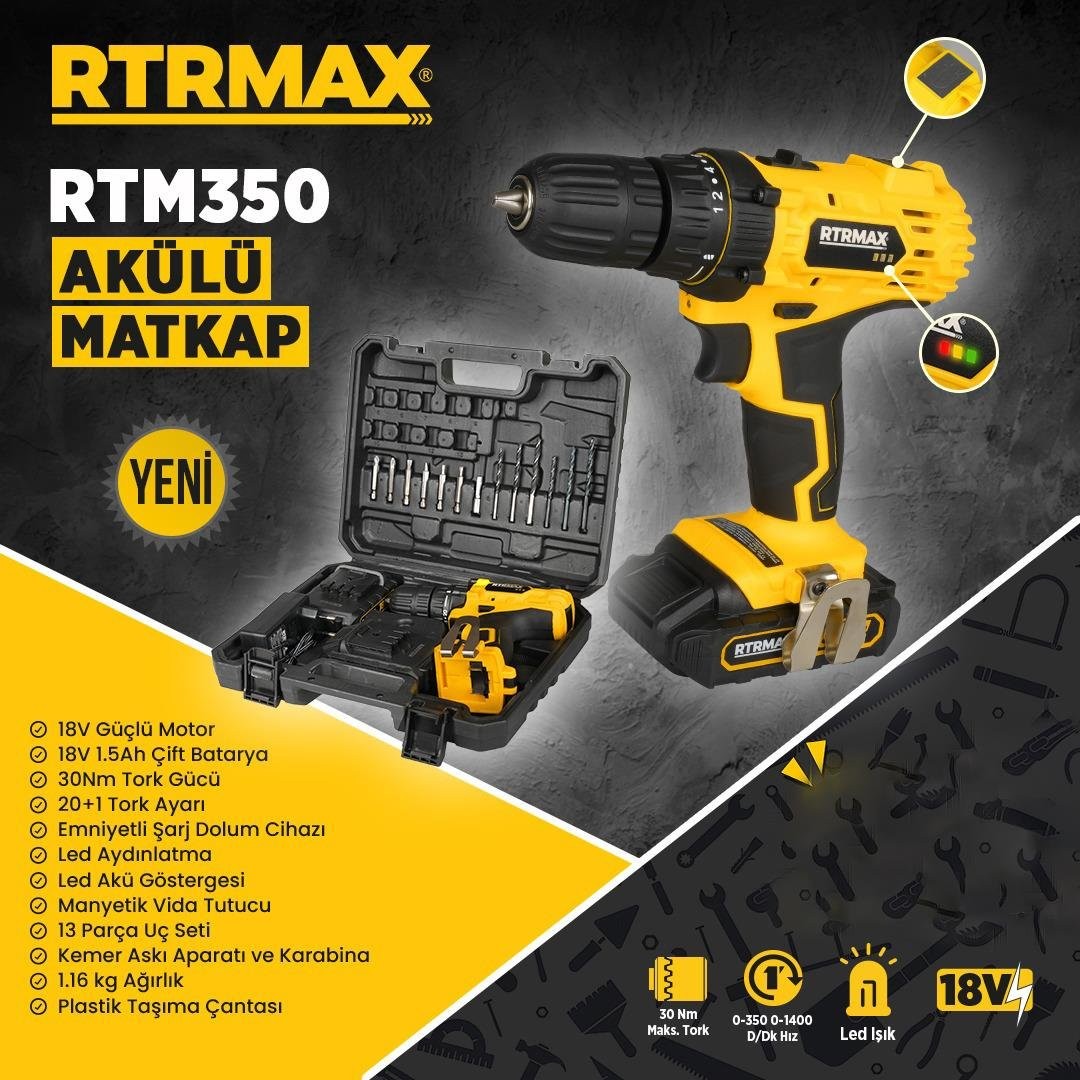 RTM350 Şarjlı Matkap
