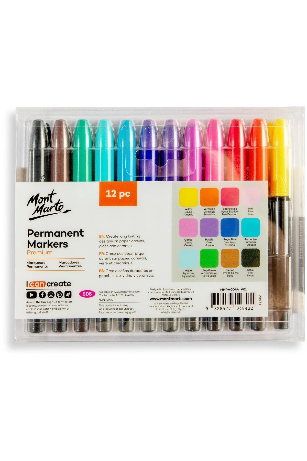 Kalıcı Markerler 12'li Premium