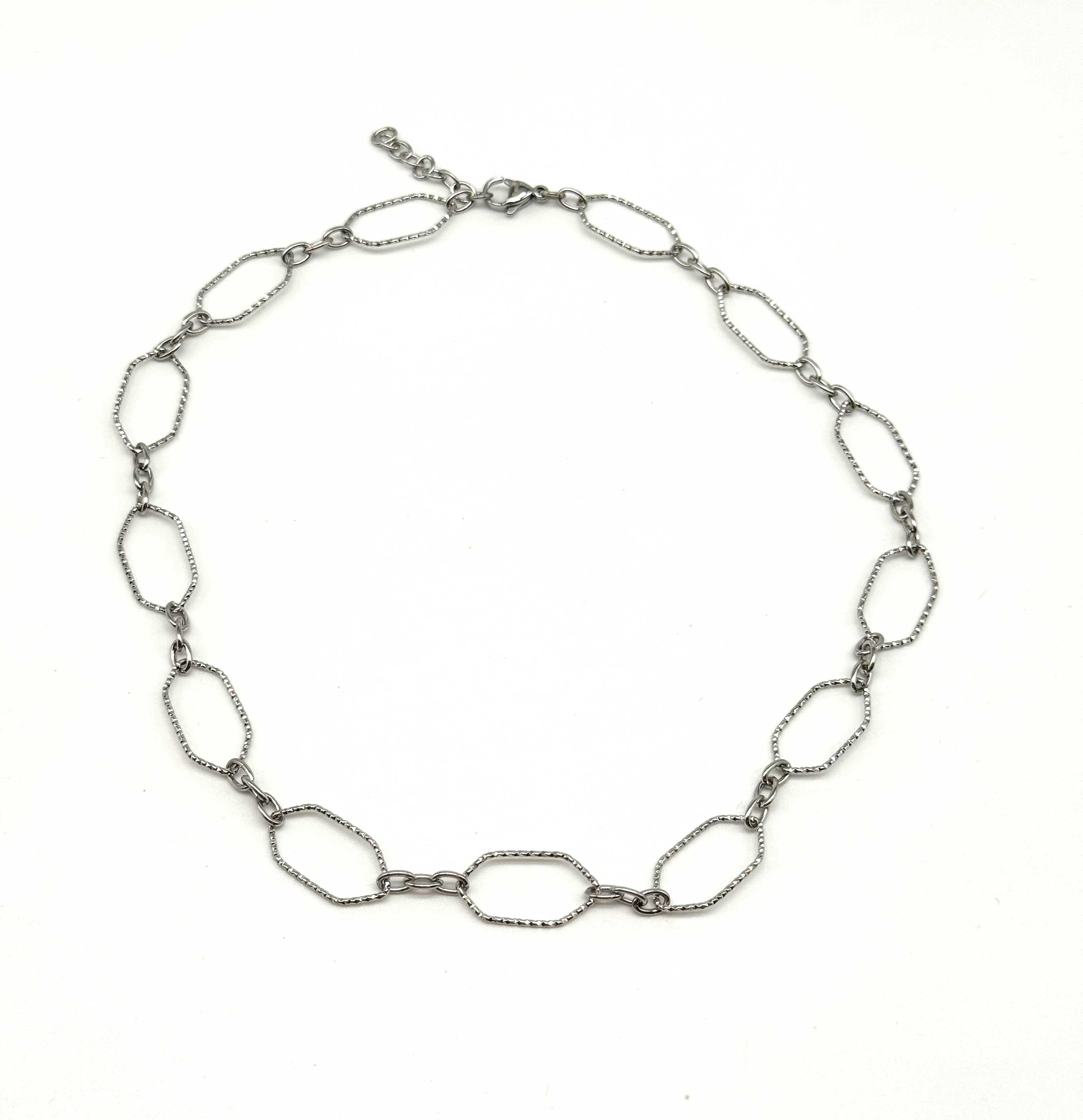  Modern Şıklığın Sembolü – Çelik Halka Kolye (Silver)