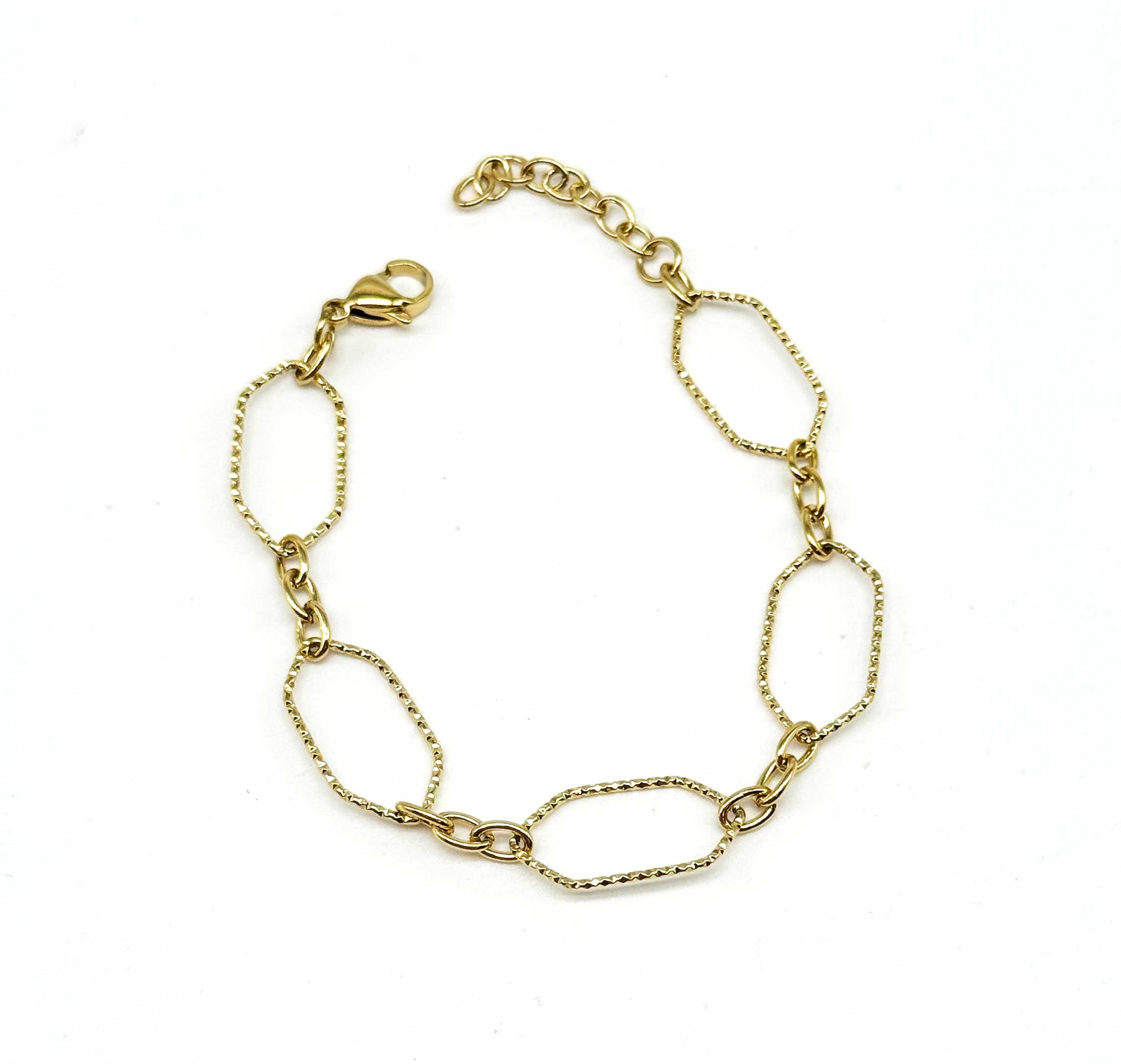 ✨ Modern Şıklığın Sembolü – Çelik Halka Bileklik (Gold)