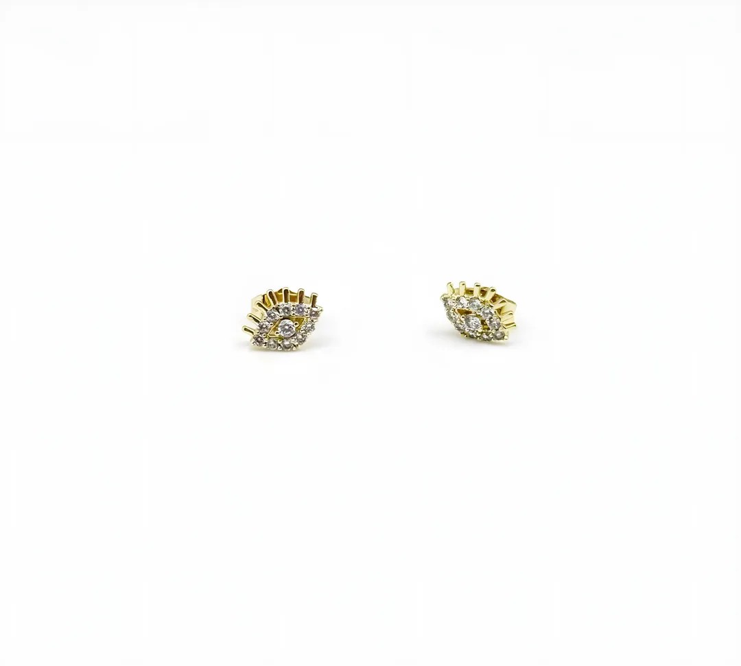Mini Göz Zımba Küpe – Gold