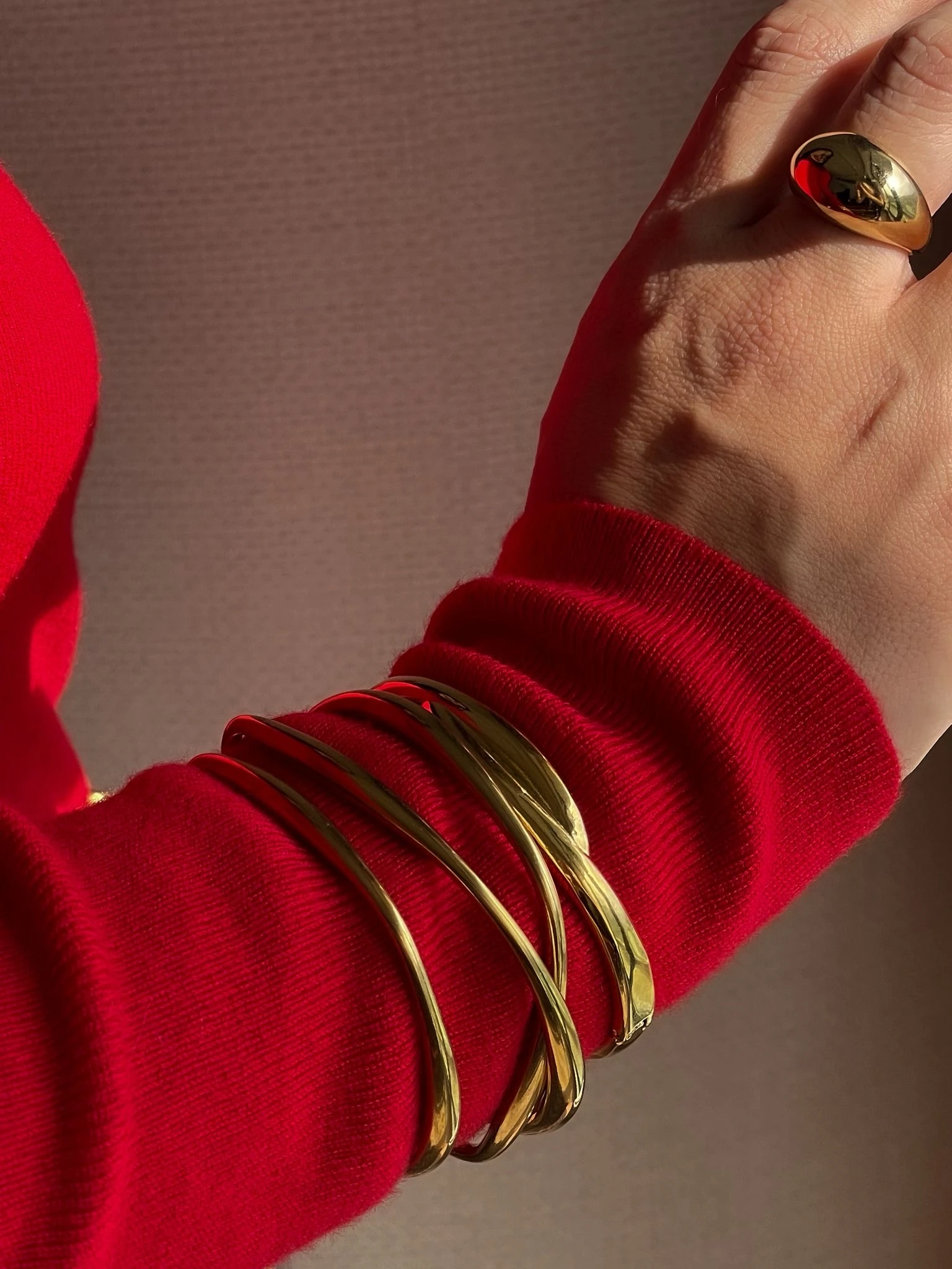 Modern Gold Çelik Kelepçe