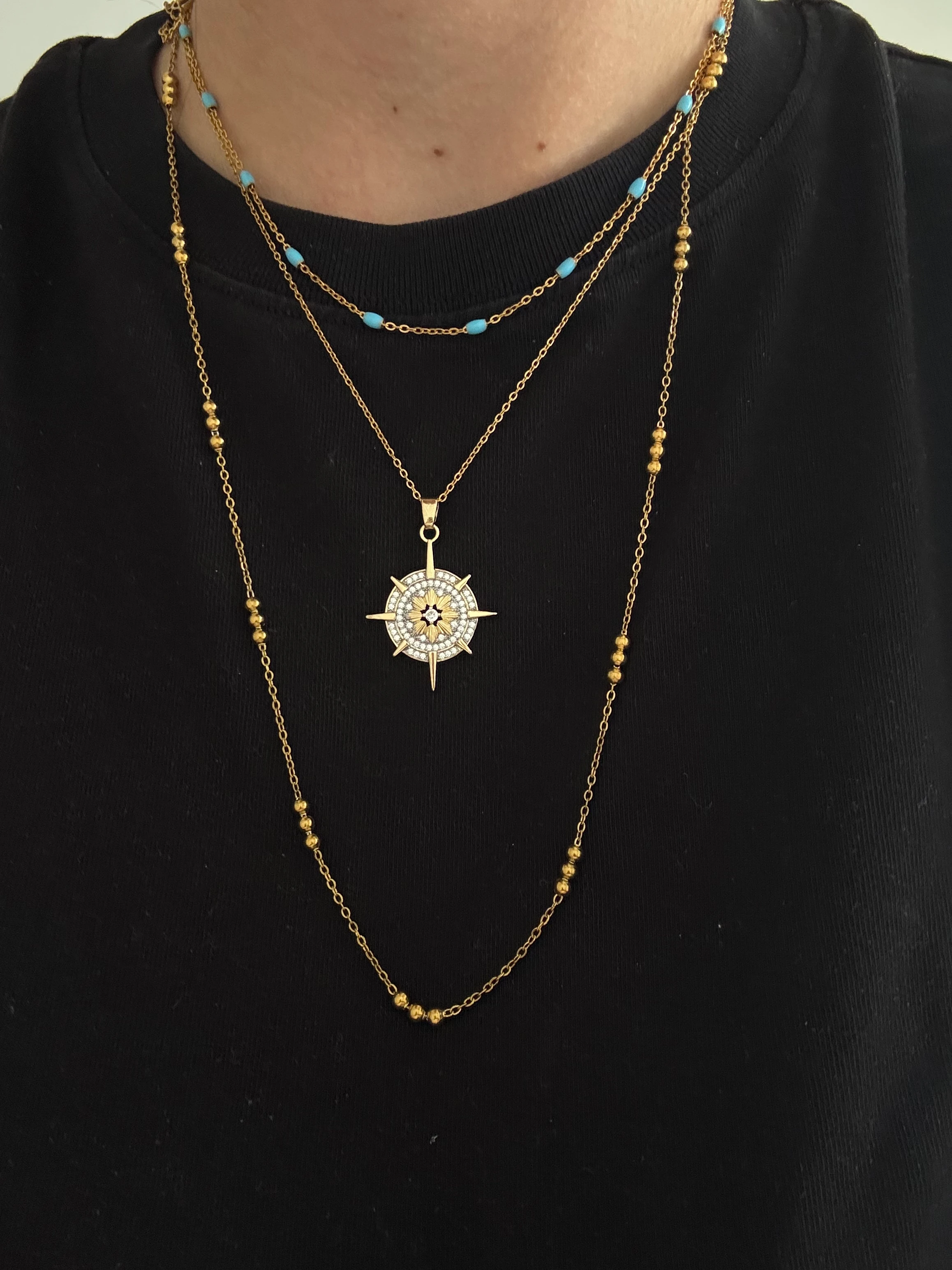 North Star Minimal Çelik Kolye