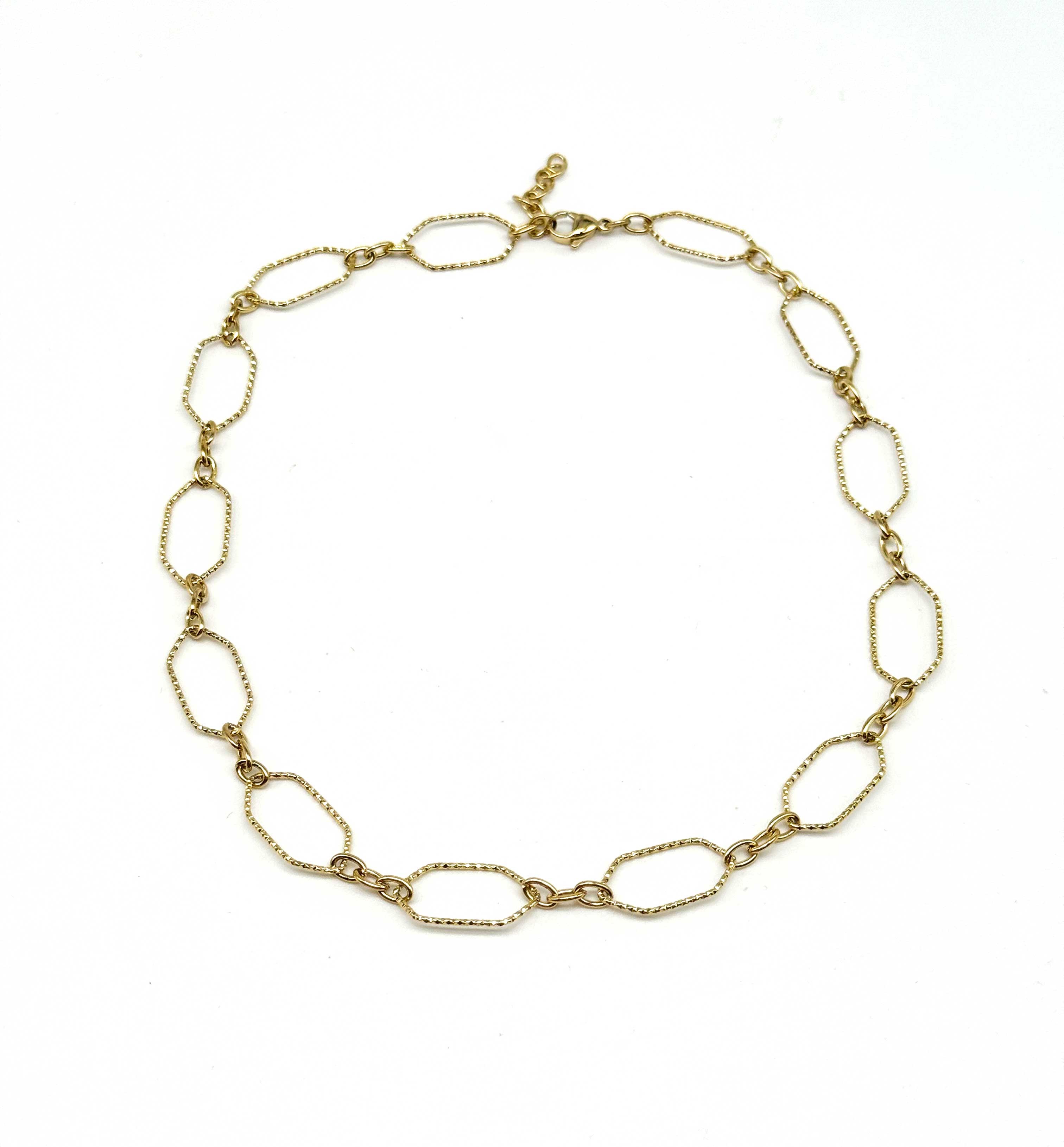 ✨ Modern Şıklığın Sembolü – Çelik Halka Kolye (Gold)