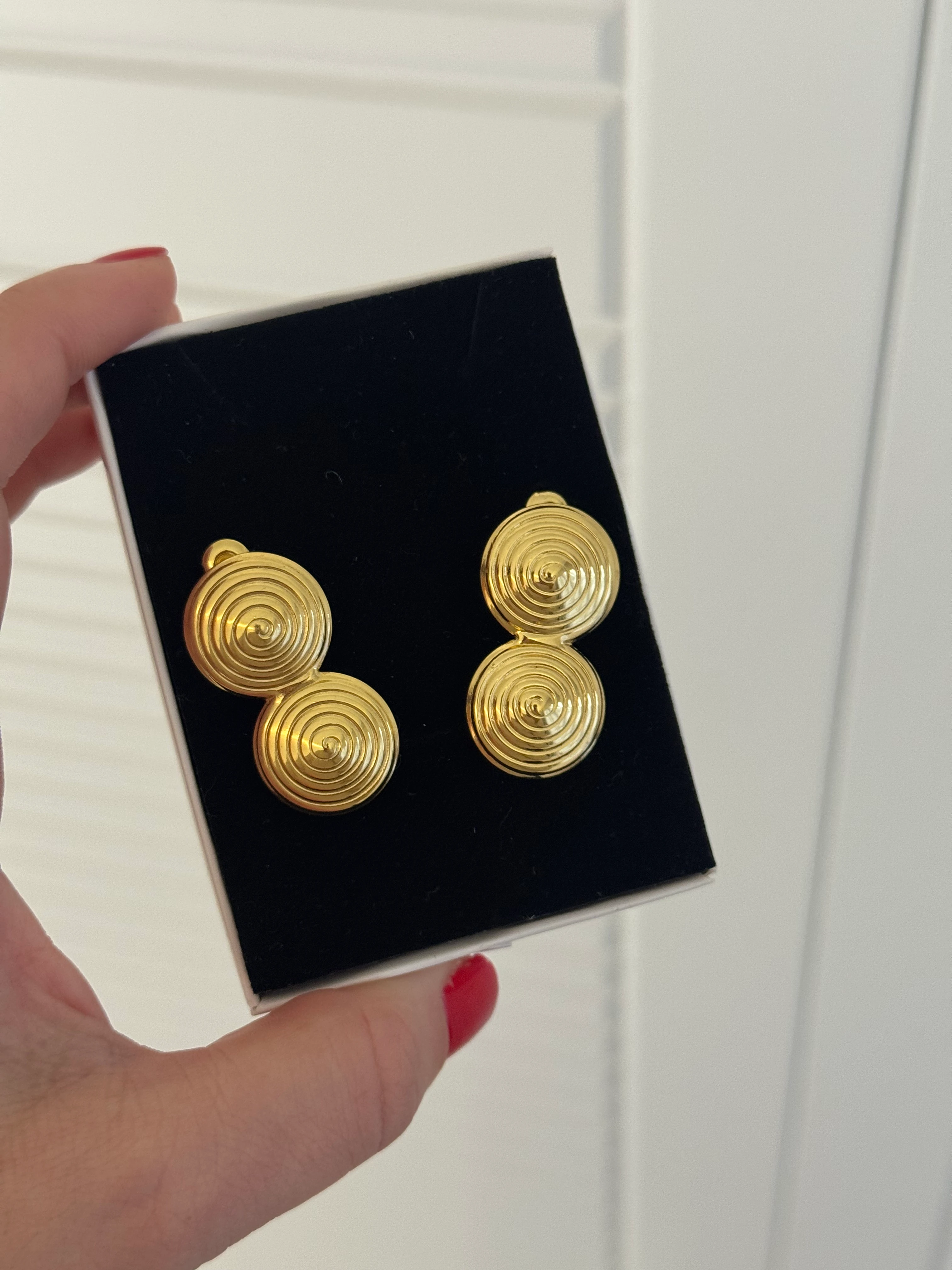 Double Spiral 316L Çelik Küpe – Modern & Enerji Yüksek Tasarım