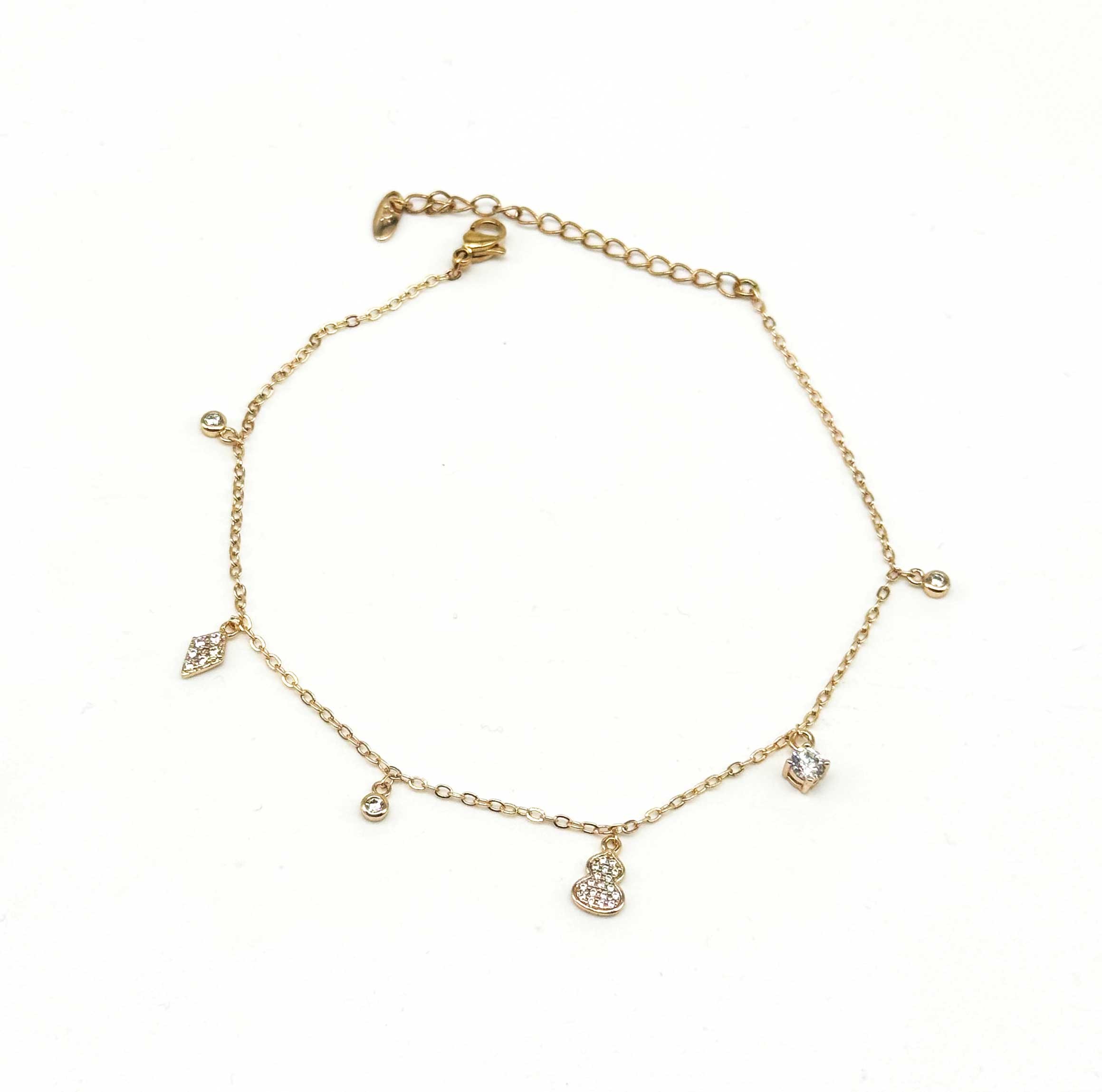 Rose Gold Mini Taşlı Halhal