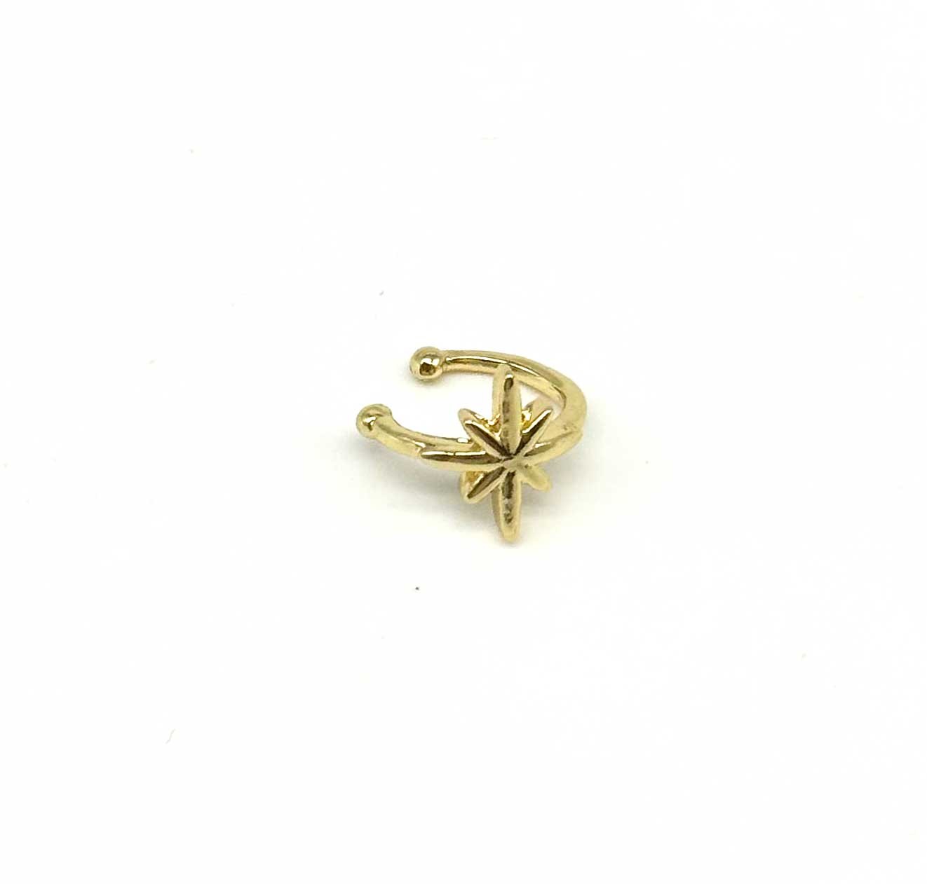 🌟 Kutup Yıldızı Gold Earcuff – Kıkırdak Küpe