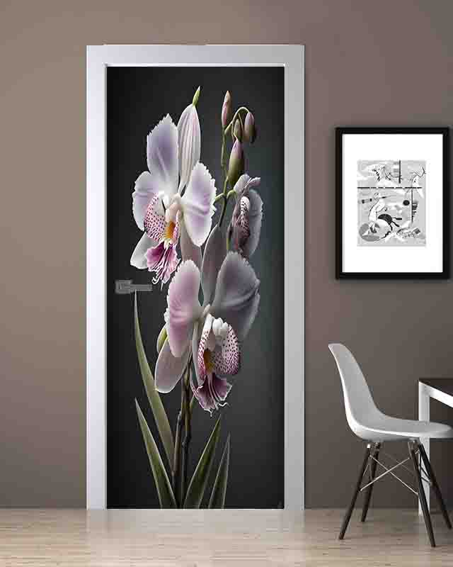 Orkide çiçeiği folyo baskı