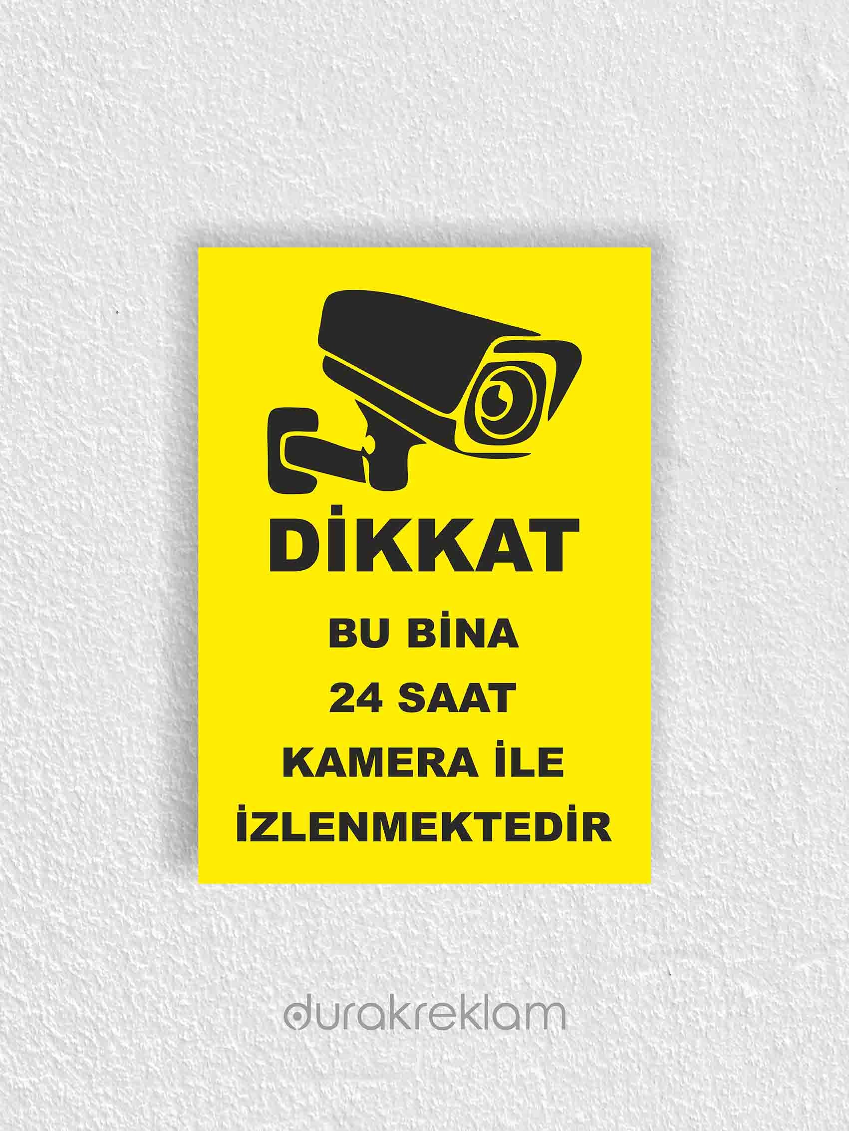 Kamera İle İzlenmektedir Uyarı İkaz Levhası A4