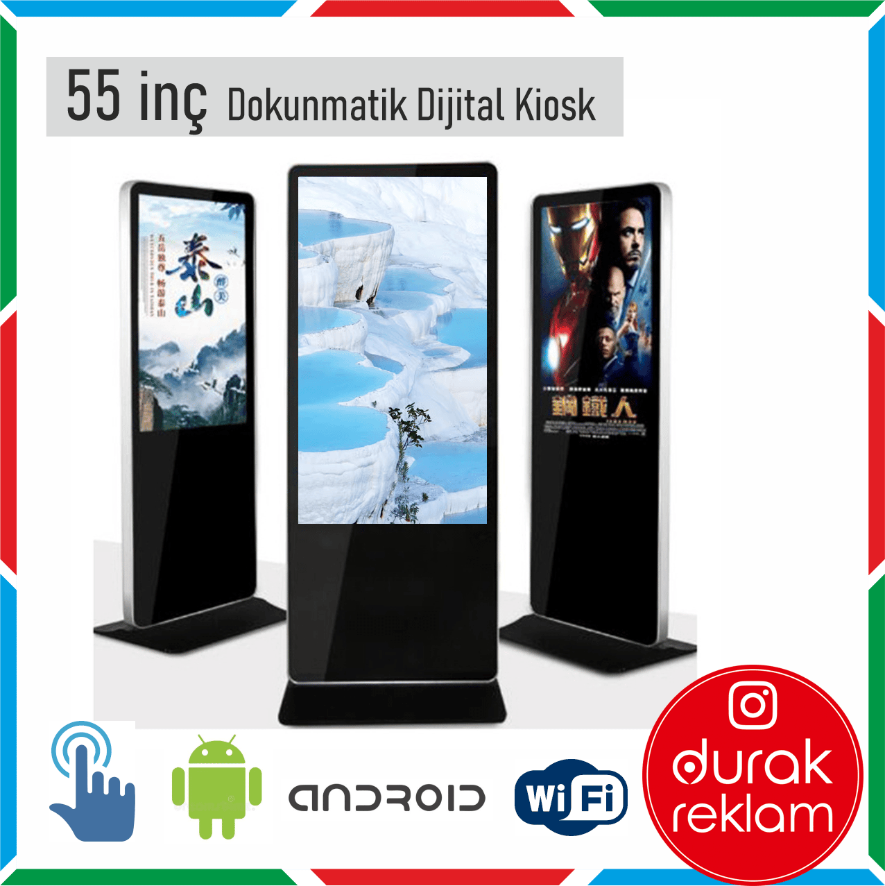Dokunmatik Dijital Kiosk Led Ekran
