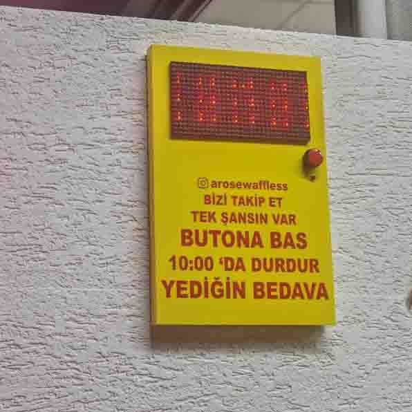 Bedava Yemek Acun Butonlu tabela