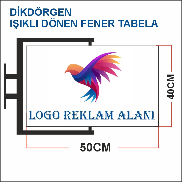 Dikdörgen Dönen Işıklı Fener Tabela