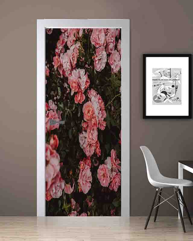 Gül Desenli Folyo Baskı Kaplama