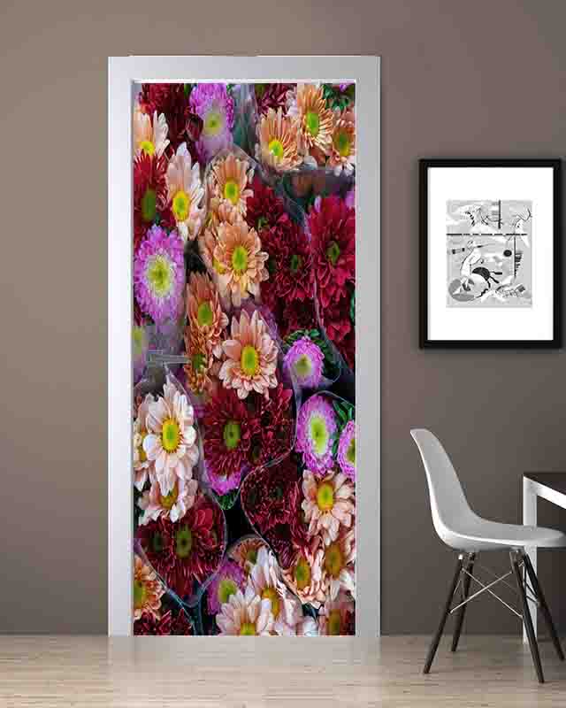 Çiçek Desenli Folyo Baskı Kaplama