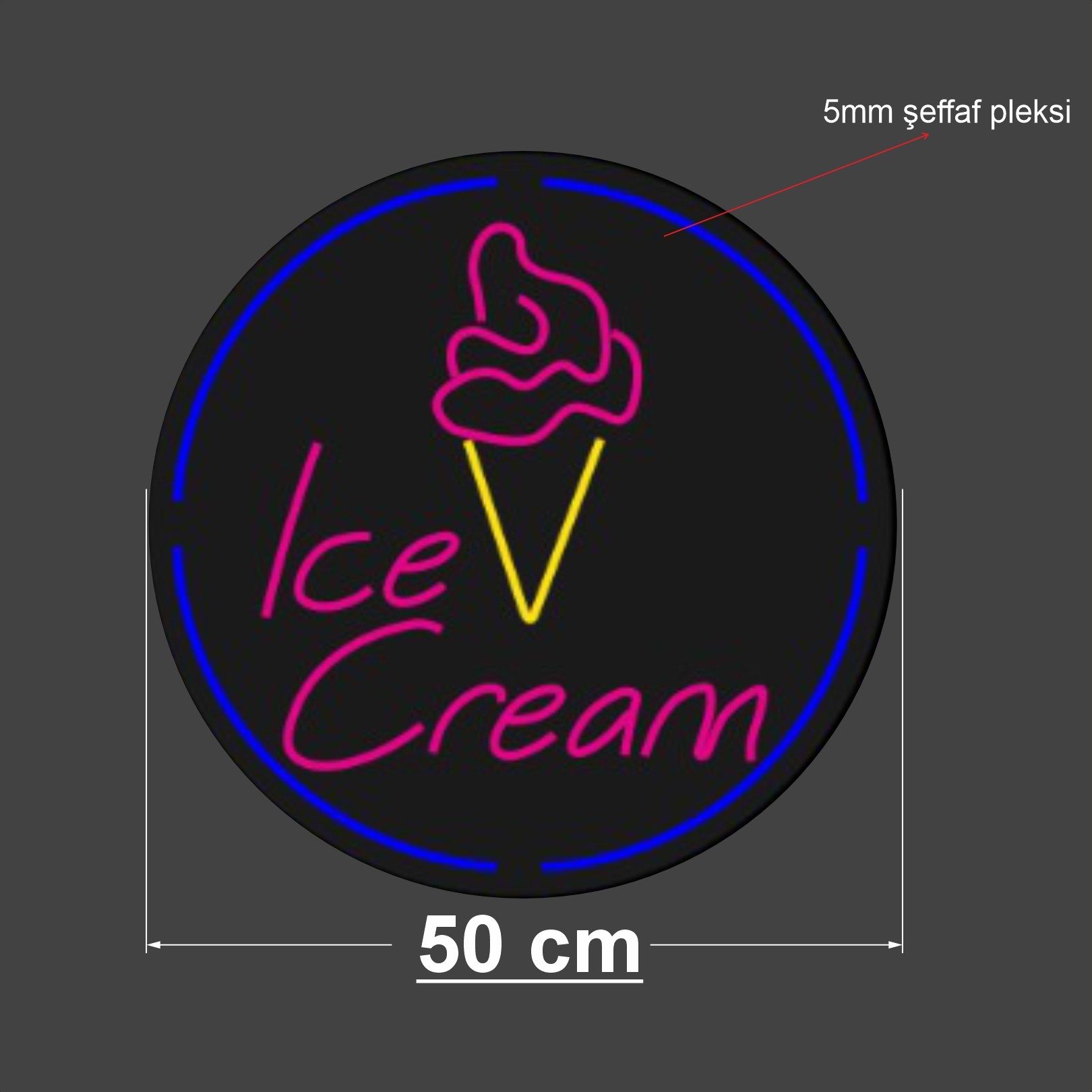 Dondurma Ice Cream Neon Tabela