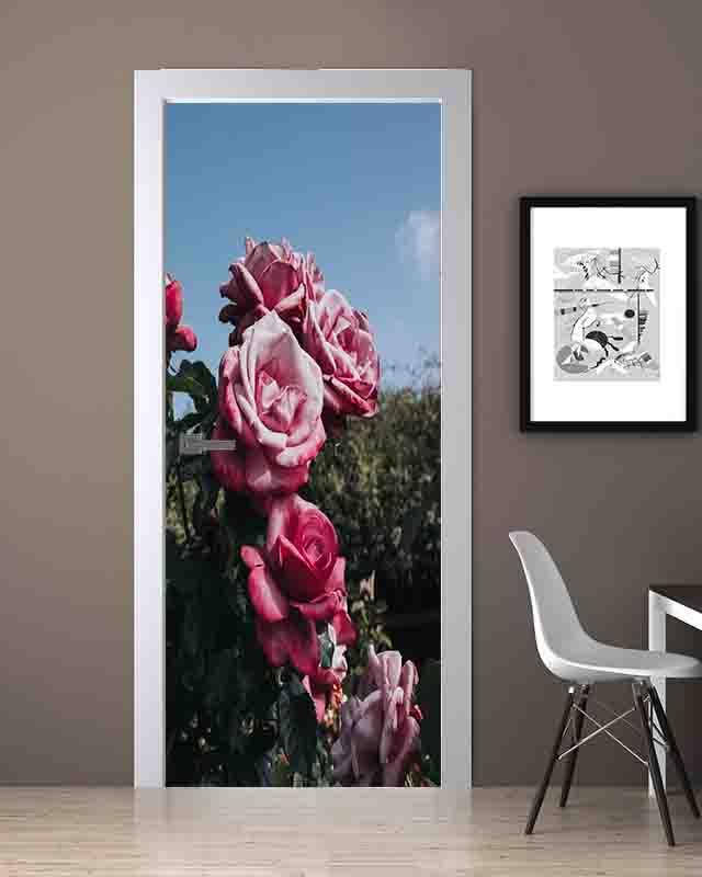 Gül Desenli Folyo Baskı Kaplama