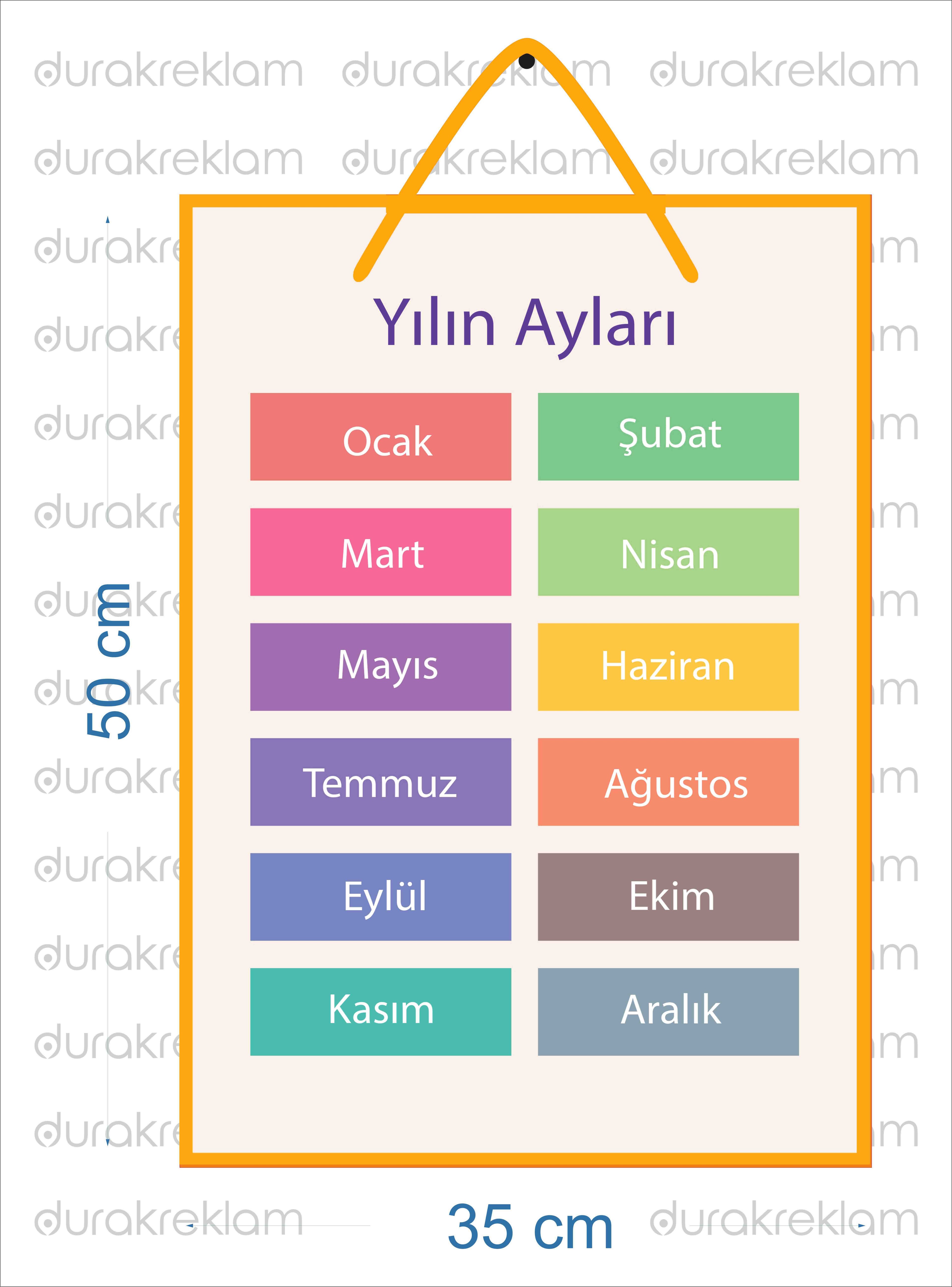 Aylar Öğretici Poster PVC