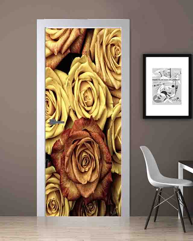 Gül Desenli Folyo Baskı Kaplama