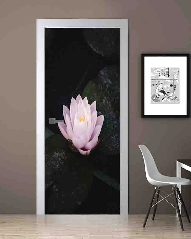 Lotus Çiçeği Desenli Folyo Kaplama