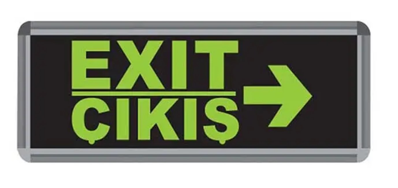 Forlife Acil Çıkış Exit tabelası