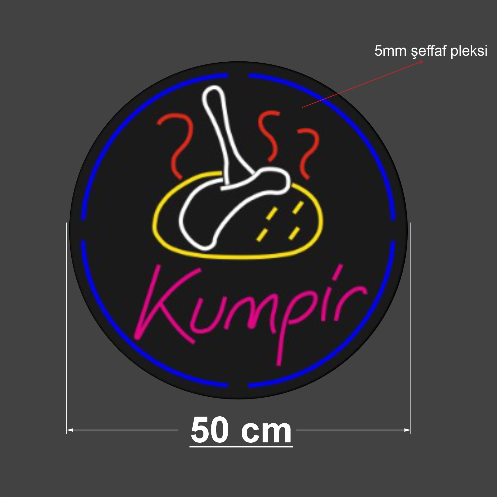 Kumpir Neon Led Tabela