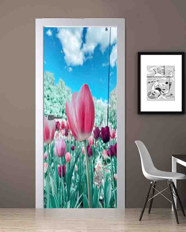 Lale Desenli Folyo Baskı Kaplama