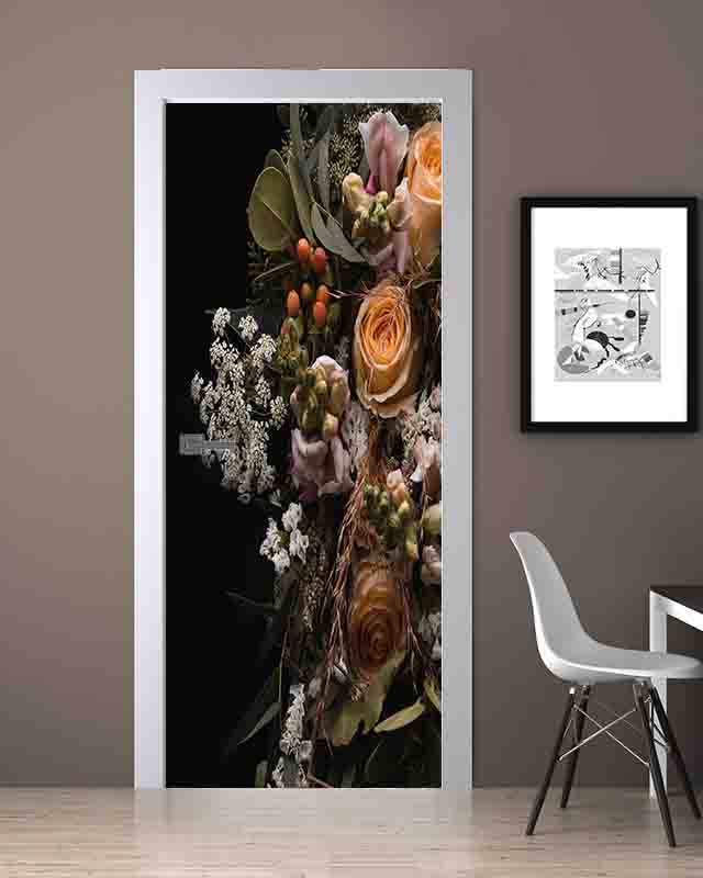 Çiçek Desenli Folyo Baskı Kaplama