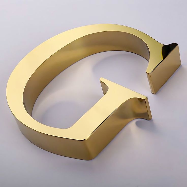 Gümüş Gold paslanmaz Kutu Harf Işıksız