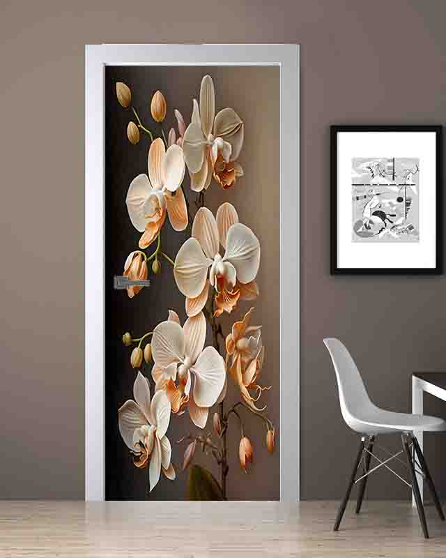 Orkide çiçeği desenli folyo kaplama