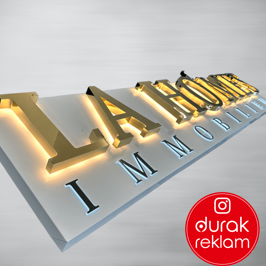 Endirekt aydınlatma Paslanmaz Kutu Harf
