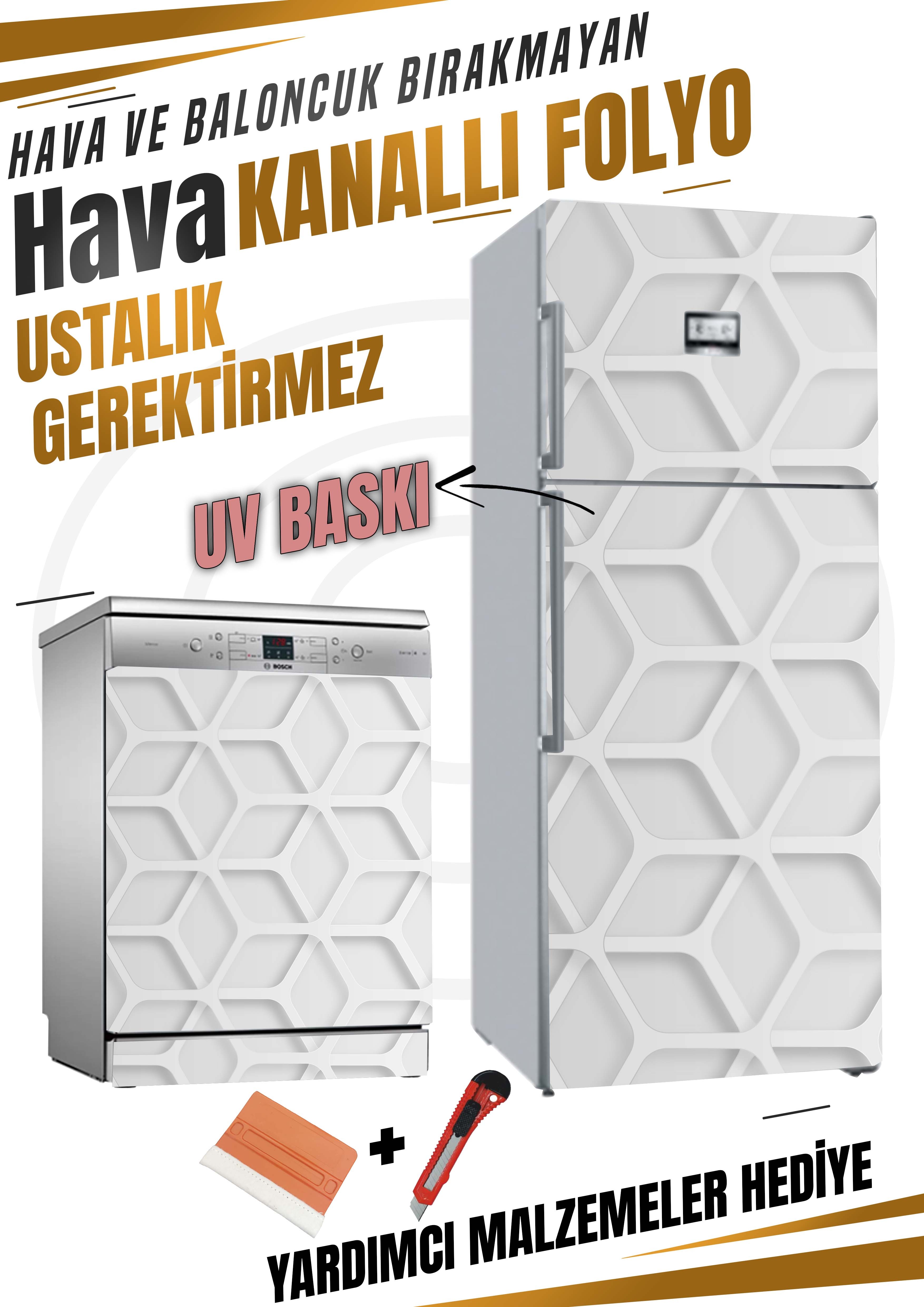 Kare Desenli Folyo Baskı Kaplama