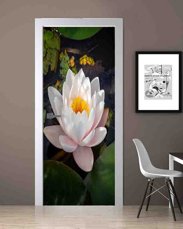 Lotus Çiçeği Desenli Folyo Kaplama