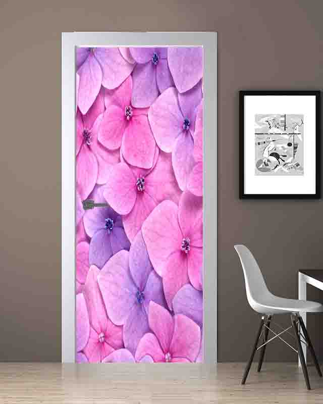 Ortanca Çiçeği Desenli Folyo Baskı Kaplama