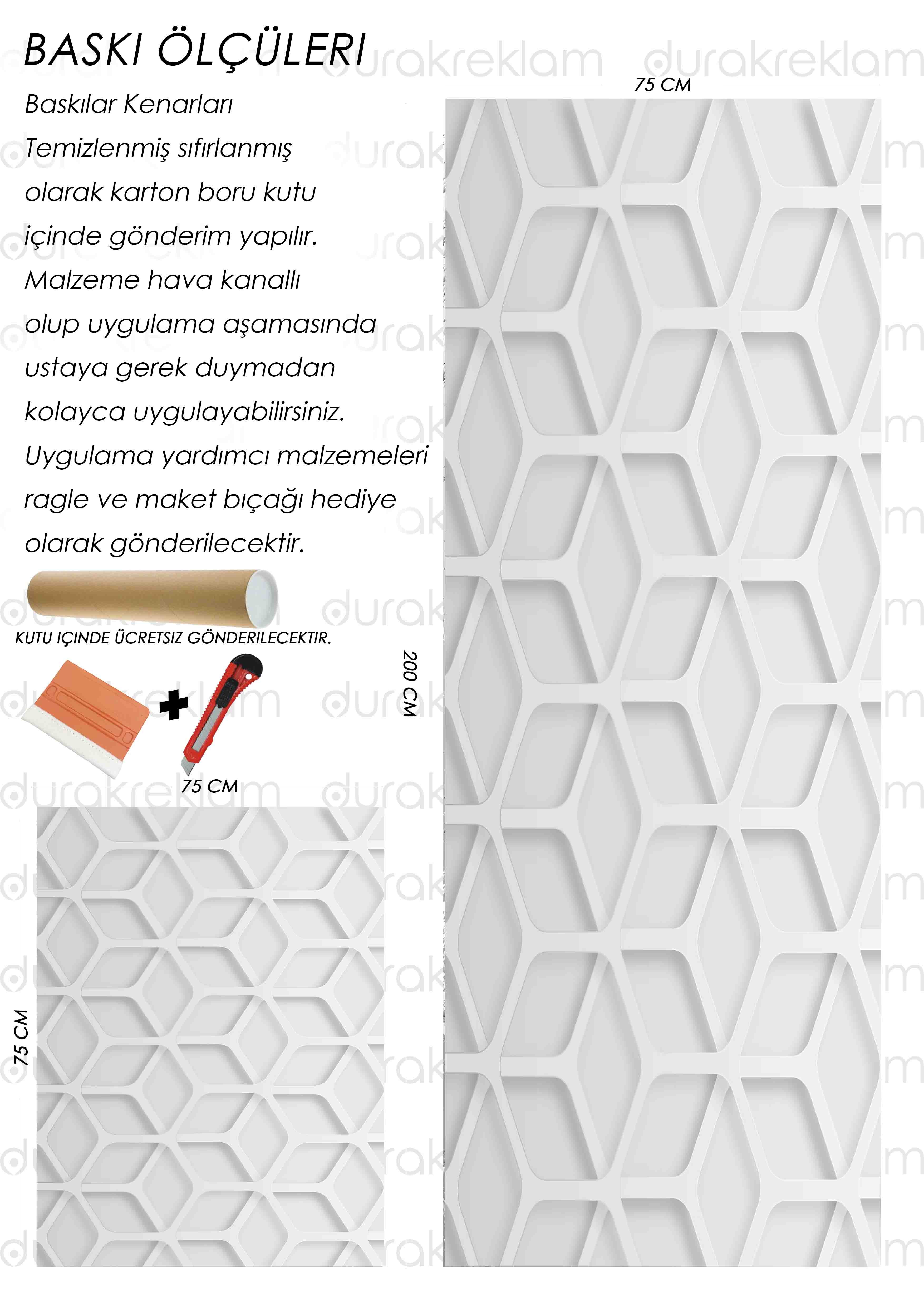Kare Desenli Folyo Baskı Kaplama