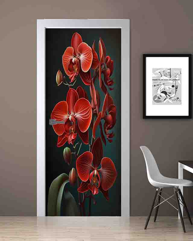 Orkide çiçeği desenli folyo kaplama