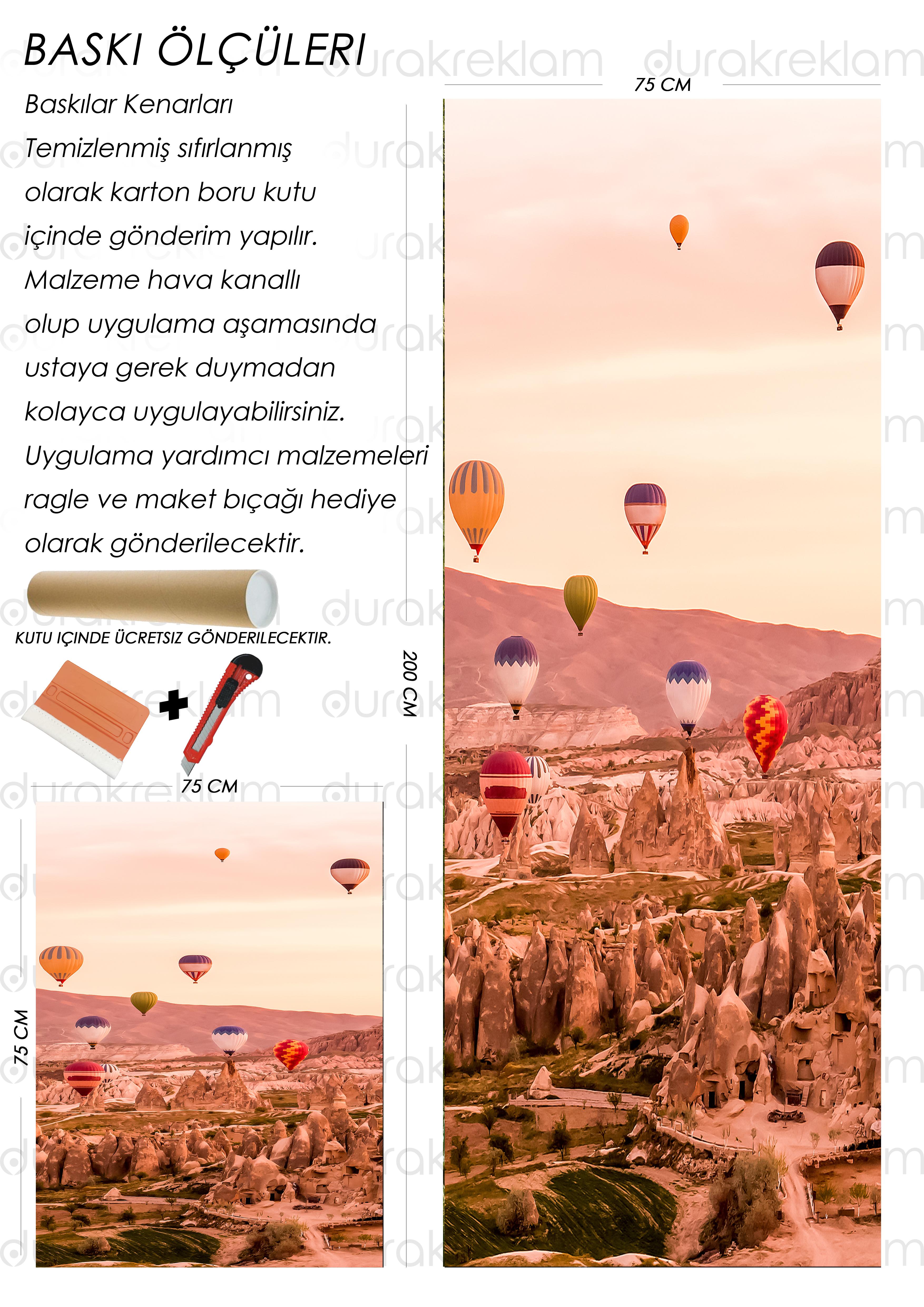 Kapadokya Desenli Folyo Baskı Kaplama