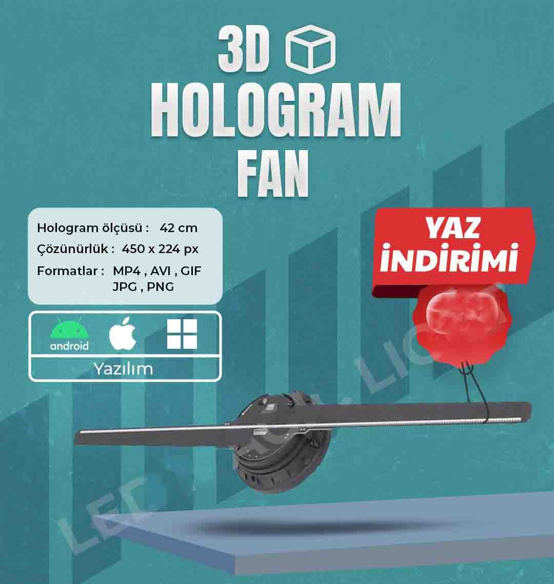 42cm 3D Hologram 2 Kanat