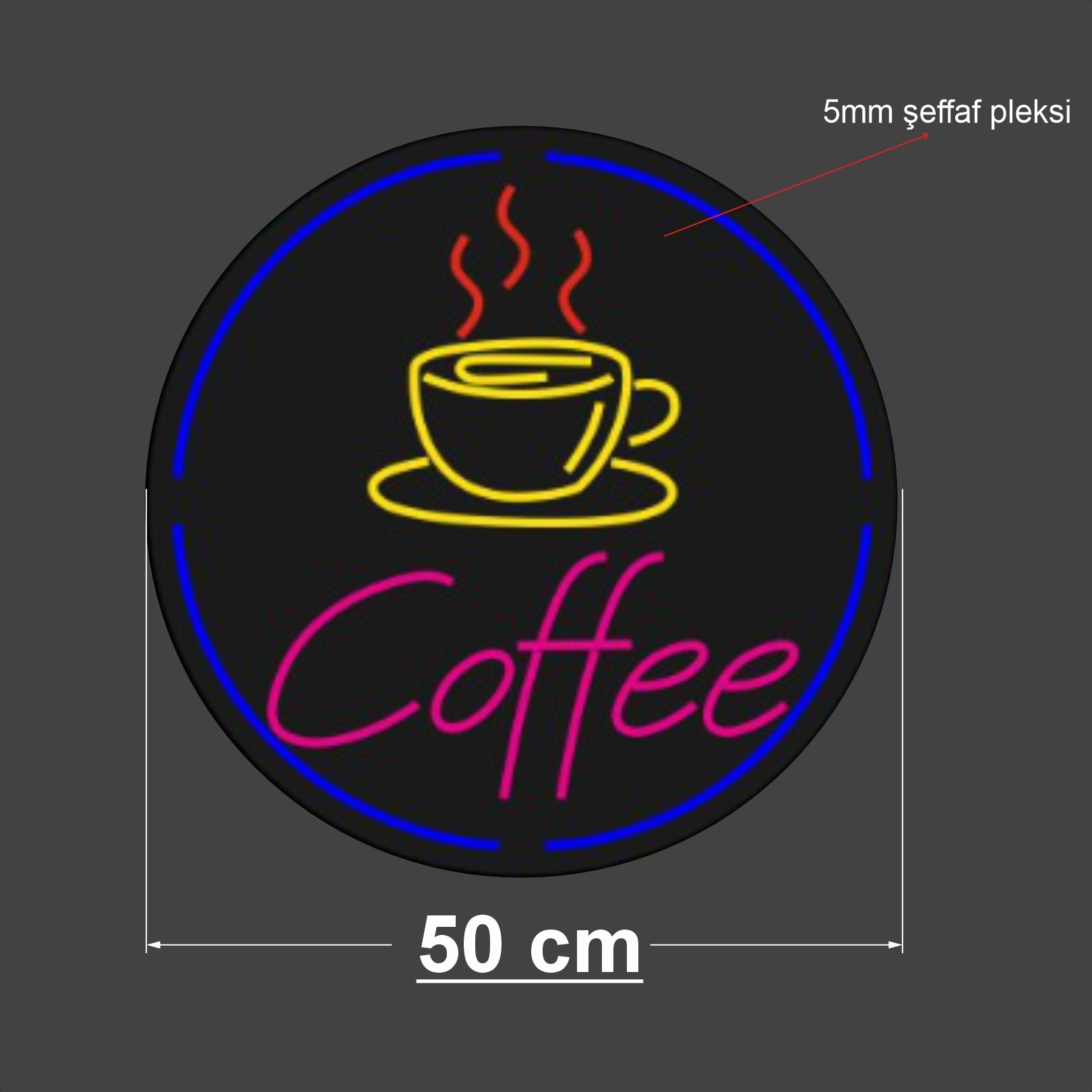 Coffee neon led tabela