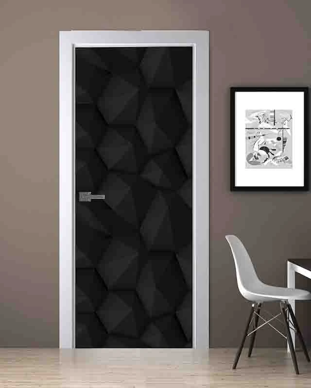 Siyah desenli buzdolabı ve bulaşık makinası kaplama