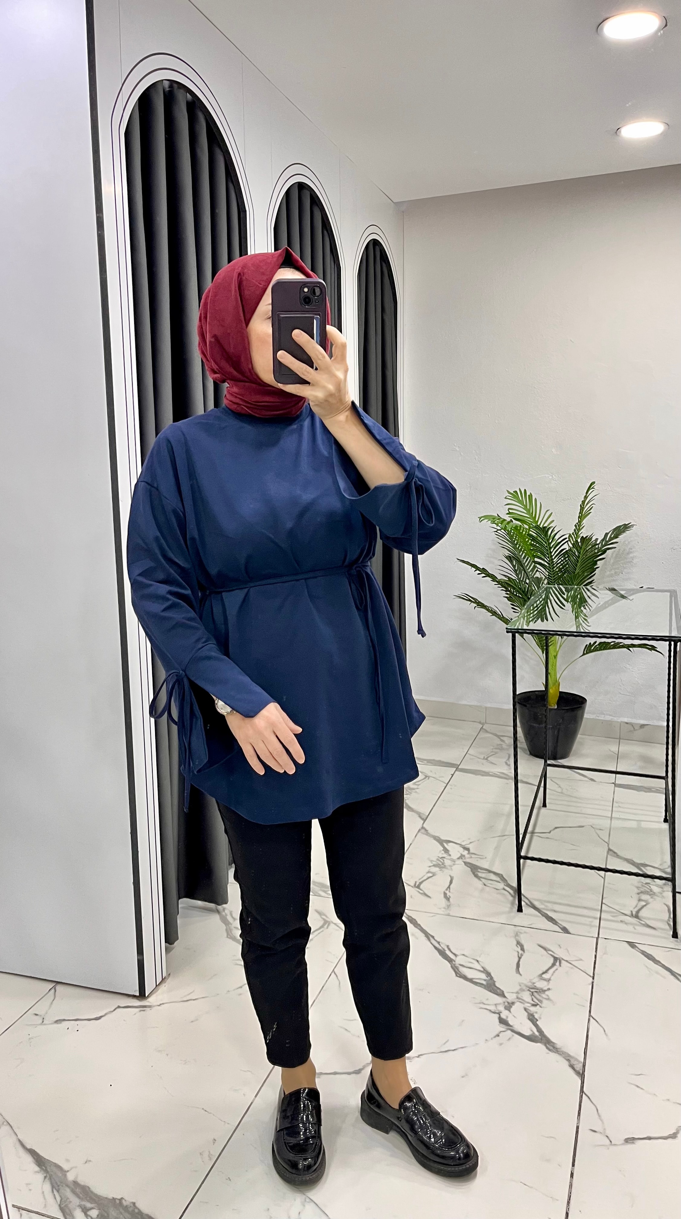 Bağcıklı düz sweat