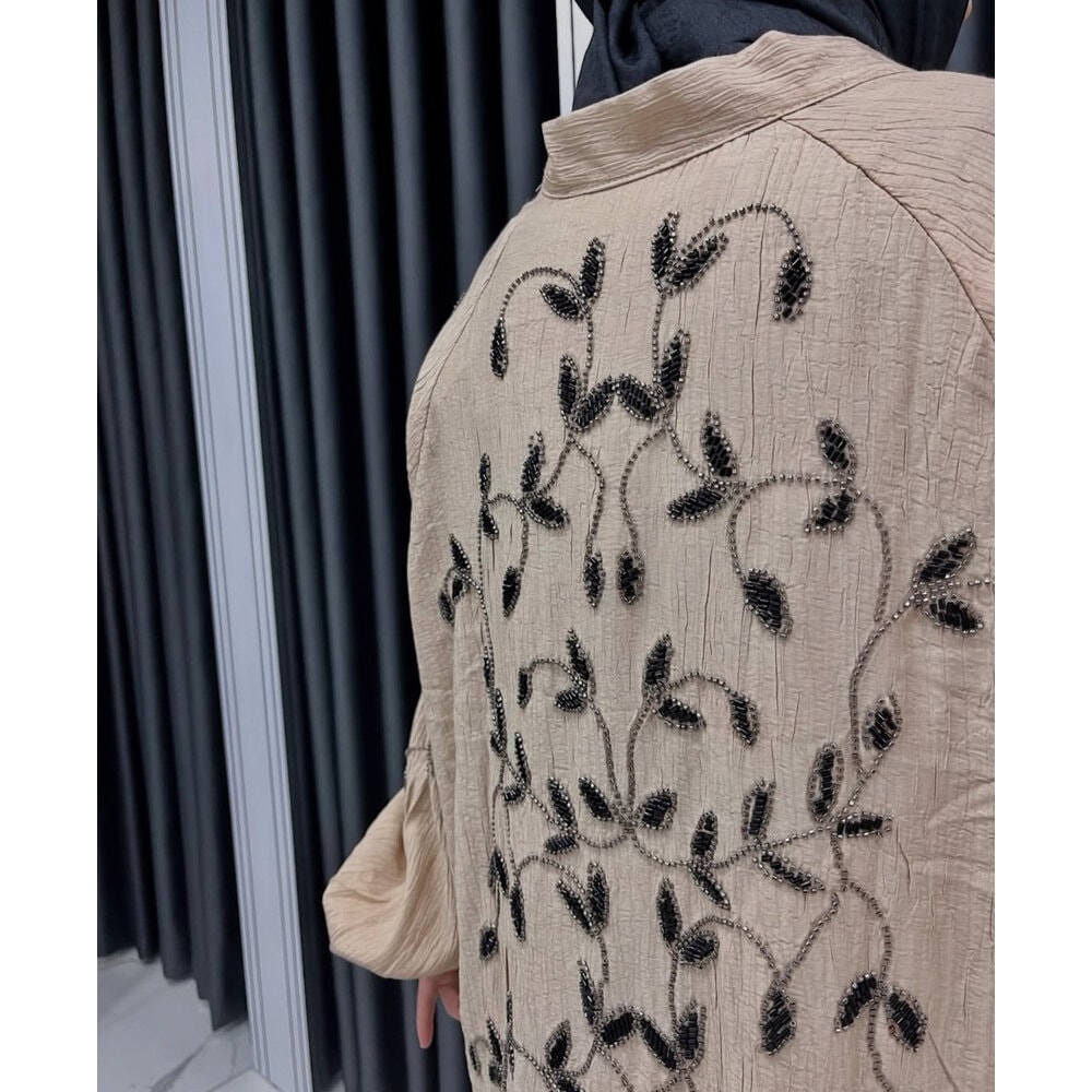 Boncuk işlemeli kimono