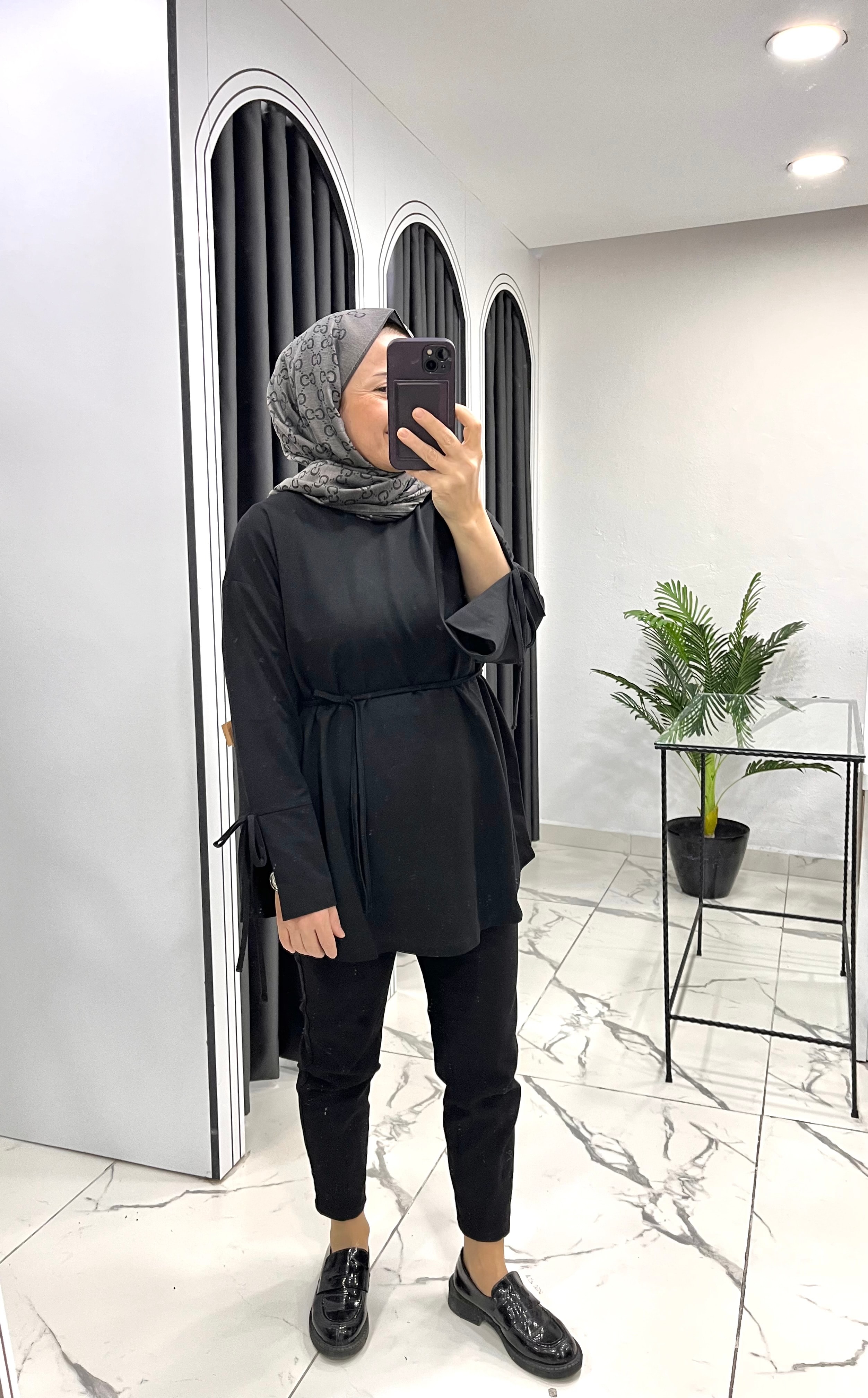 Bağcıklı düz sweat