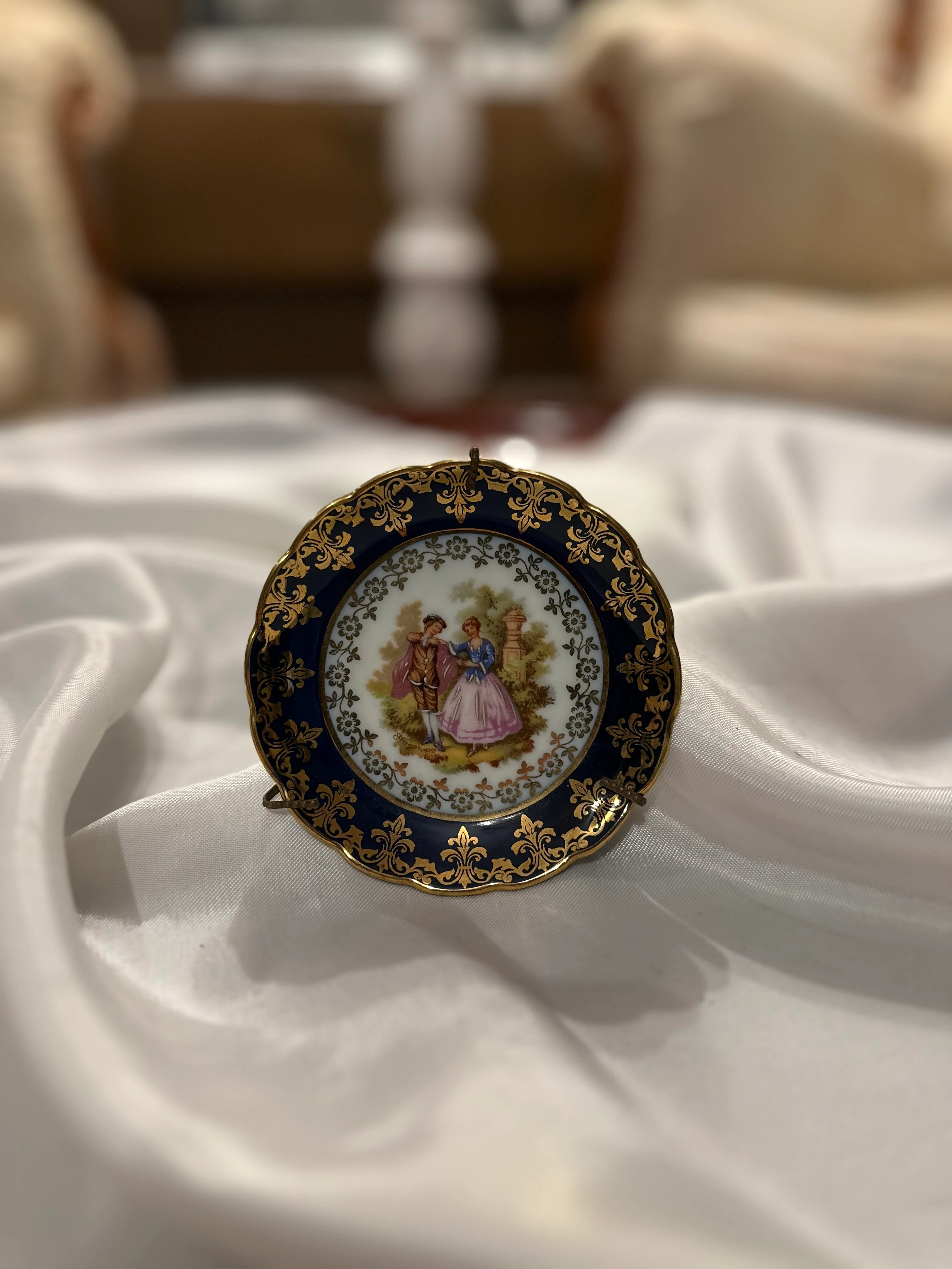 Limoges Mini Tabak – Senbenli Desenli