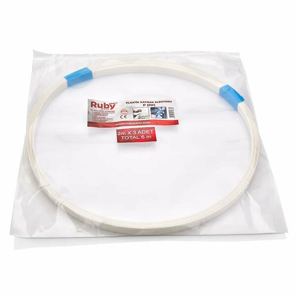 RUBY PARTS PP GENİŞ BEYAZ PLASTİK KAYNAK ÇUBUK 3x2 METRE